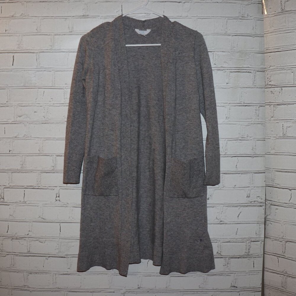 ⚪ Time and Tru Long Knit Cardigan · Women’s Small · Gray